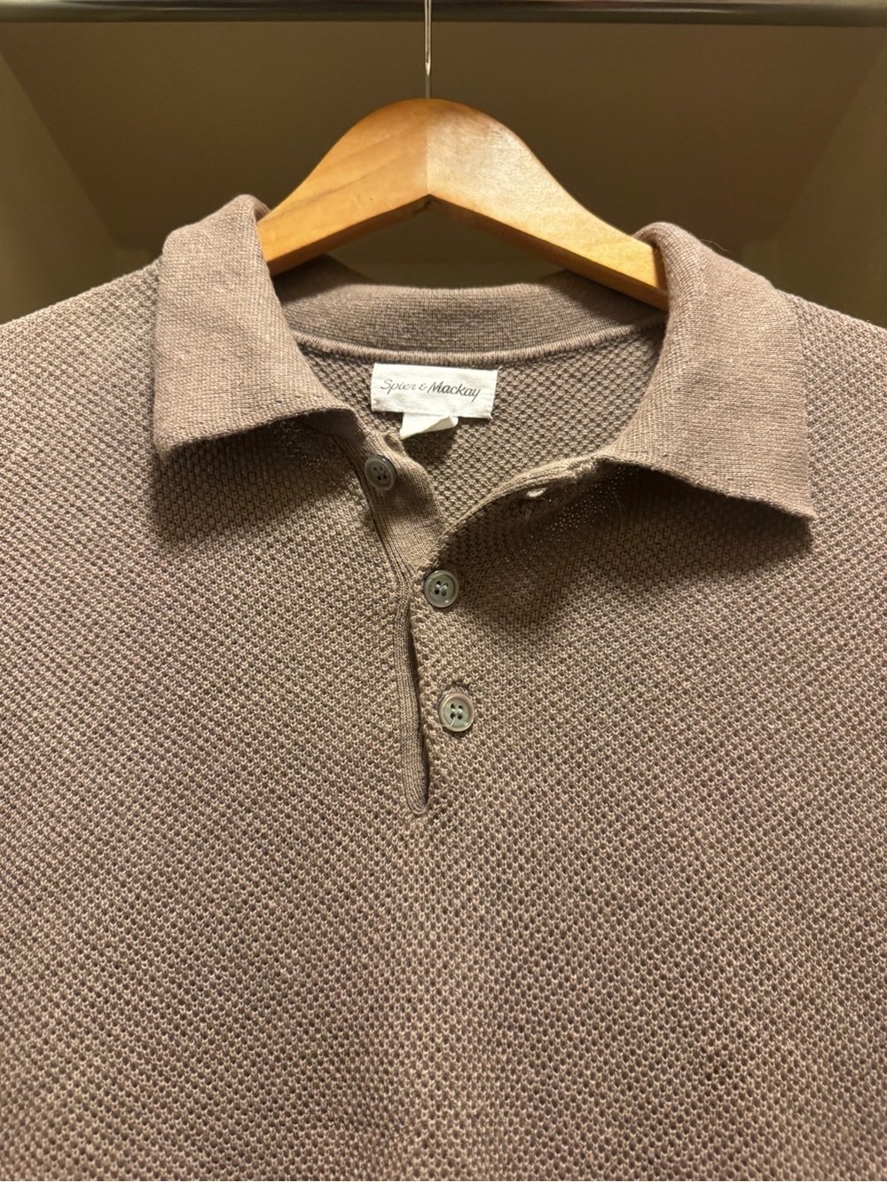Spier & Mackay Taupe Linen Cotton Poll